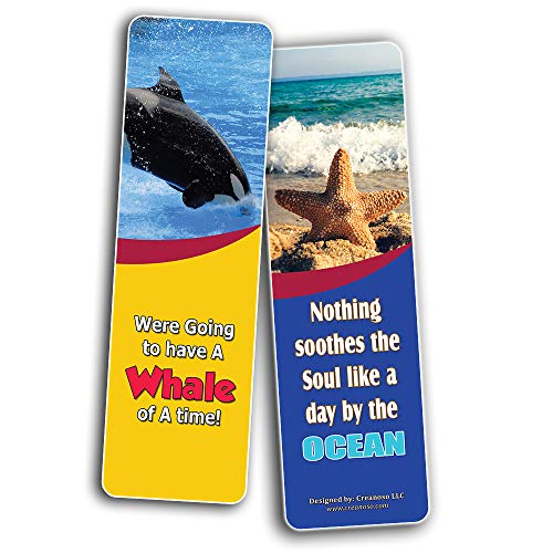 Creanoso Ocean Animal Bookmarks for Kids (60-Pack) ÃƒÂ¢Ã¢â€šÂ¬Ã¢â‚¬Å“ Premium Gift Set ÃƒÂ¢Ã¢â€šÂ¬Ã¢â‚¬Å“ Awesome Bookmarks for Boys, Girls, Children ÃƒÂ¢Ã¢â€šÂ¬Ã¢â‚¬Å“ Six Bulk Assorted Bookmarks Designs ÃƒÂ¢Ã¢â€šÂ¬Ã¢â‚¬Å“ School Incentives