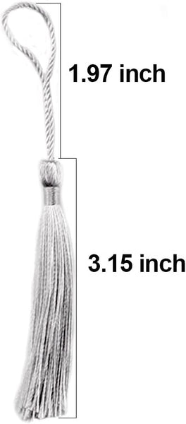 Creanoso Bookmark Tassels Pink (100-Pack)- for Bookmarks, Jewelry Making, Souvenir, Party Favors, Decor, Art and Craft Project - with Anti-Wrinkled Treatment to Straighten Them