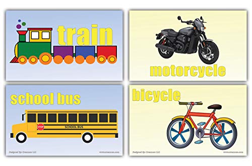 Creanoso Basic Object Identification Flashcards for Toddler (60-Pack) â€“ Mini Educational Information Cards Set â€“ Unique Gift Set for Boys, Girls - Assorted Learning Educational Pack