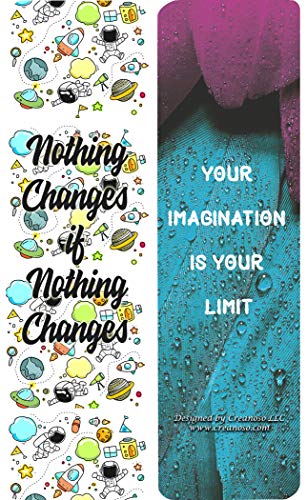 Creanoso Inspiring Quotes for Artists Bookmarks (60-Pack) - Assorted and Unique Designs - Premium Gift Set ÃƒÂ¢Ã¢â€šÂ¬Ã¢â‚¬Å“ Stocking Stuffers for Loved One or Friends