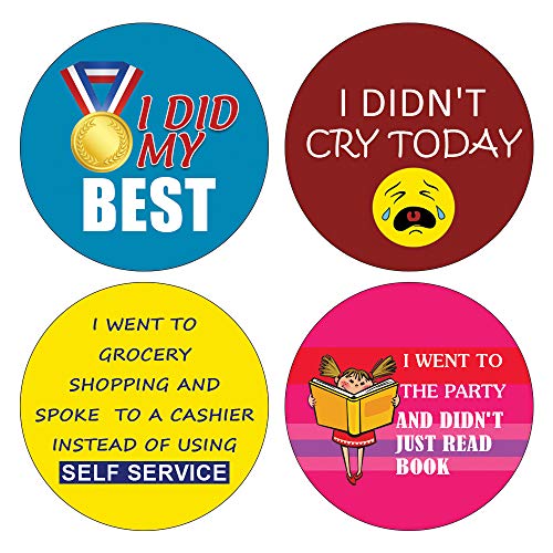 Creanoso Stickers for Adults Series 4 - Self Care (20-sheet) â€“ Achievements Funny Sticky Notes Card Gags for Men Women Adults â€“ Unique Wall Art Decal DÃ©cor Sticker Notes â€“ Employee Achievements