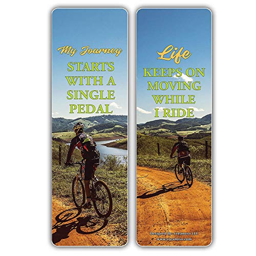 Creanoso Inspiring Sayings Cycling Hobby Bookmarks (60-Pack) ÃƒÂ¢Ã¢â€šÂ¬Ã¢â‚¬Å“ Giveaways Cards Bulk Set ÃƒÂ¢Ã¢â€šÂ¬Ã¢â‚¬Å“ Premium Gift for Cyclists, Men & Women ÃƒÂ¢Ã¢â€šÂ¬Ã¢â‚¬Å“ Sport Hobbyist Giveaway Ideas ÃƒÂ¢Ã¢â€šÂ¬Ã¢â‚¬Å“ Book Reading Incentives