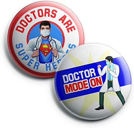 My Doctor My Hero Pinback Buttons (10-Pack) - Large 2.25" Frontliner Heroes, Doctor, Medical Designs Pins Badge