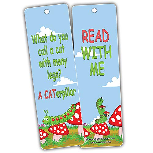 Creanoso Bug Jokes Funny Bookmarks (30-Pack) Ã¢â‚¬â€œ Stocking Stuffers Gifts for Boys Girls, Teens Ã¢â‚¬â€œ Epic Collection Page Clippers - Premium Quality Card Stock Ã¢â‚¬â€œ DIY Kit Ã¢â‚¬â€œ Teacher Gifts Ã¢â‚¬â€œ Party Favors