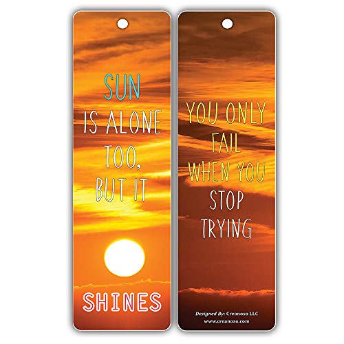 Creanoso Inspirational Mind and Thought Sayings Quotes Bookmarkers (60-Pack) ÃƒÂ¢Ã¢â€šÂ¬Ã¢â‚¬Å“ Deep Reflection Thoughts Bookmarks Card Set ÃƒÂ¢Ã¢â€šÂ¬Ã¢â‚¬Å“ Premium Professional Gifts ÃƒÂ¢Ã¢â€šÂ¬Ã¢â‚¬Å“ Awesome Bookmarks