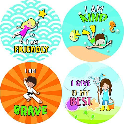 Creanoso Motivational Stickers for Kids - Positive Encouragement (10-Sheet) - Assorted Designs for Children - Classroom Reward Incentives for Students - Stocking Stuffers & Party Favors