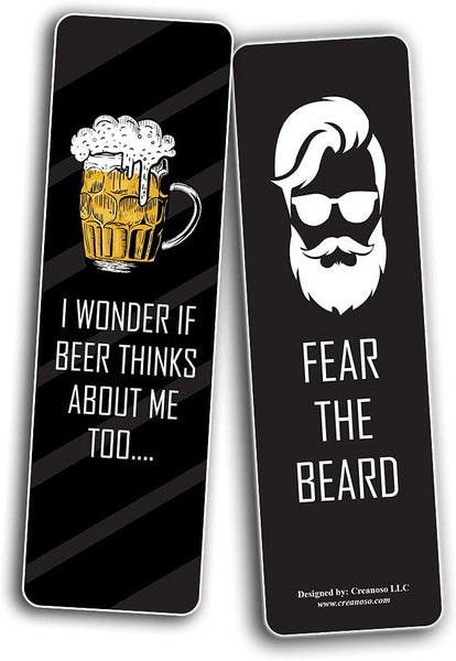 Creanoso Funny bookmarks for Men (30-Pack) - Party Favors & Corporate Giveaway Incentives Gift Pack