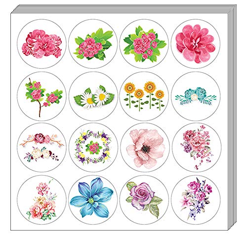 Creanoso Flower Stickers (10-Sheet) â€“ Elegant Flower Wall Stickers â€“ Assorted Bulk Note Stickers for Graduation, Thanksgiving, Wedding, Bridal Party, Birthdays, any Special Occasions â€“ Gifts for Women