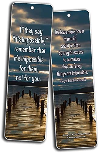 Inspirational Quotes to Live By Bookmarks (12-Pack)