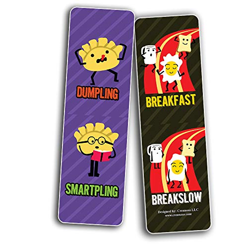 Funny Opposite Puns Jokes Bookmarks (30-Pack)-Assorted Designs for Children - Classroom Reward Incentives for Students - Stocking Stuffers Party Favors & Giveaways for Teens & Adults