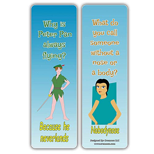 Creanoso Hilariously Silly and Funny Jokes Series 5 Bookmarks Cards (30-Pack) - Party Favors Teacher Classroom Reading Rewards and Incentive Gifts for Boys & Girls Ã¢â‚¬â€œ Party Supplies Ã¢â‚¬â€œ Art Decal