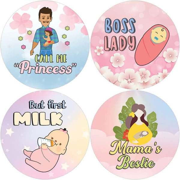 Creanoso New Baby Girl Quotes Stickers (20 Sets X 16 Designs) Sticker Card Giveaways for Expectant Mothers â€“ Awesome Stocking Stuffers Gifts â€“ Home Rewards Enticements