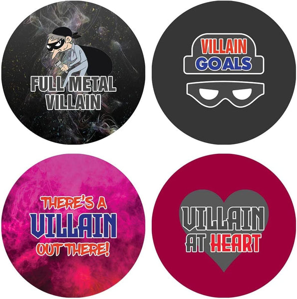 Funny Villainous Sayings Stickers (10 Sets X 16 Designs)