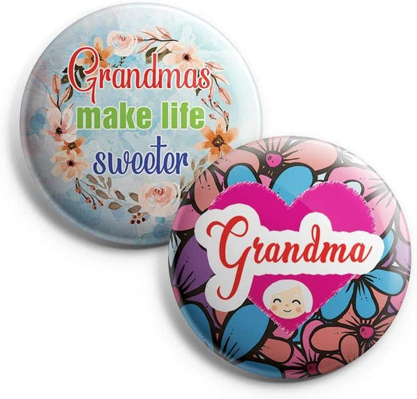 I Am A Sweet Grandmama Pinback Buttons (1-Set X 10 Buttons)
