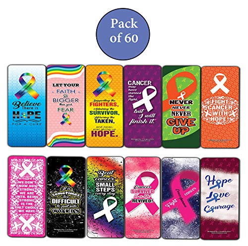 Creanoso Cancer Awareness Cards (60-Pack) ÃƒÂ¢Ã¢â€šÂ¬Ã¢â‚¬Å“ Stocking Stuffers Gift for Boys & Girls, Teens ÃƒÂ¢Ã¢â€šÂ¬Ã¢â‚¬Å“ Book Reading Rewards Gifts Incentive ÃƒÂ¢Ã¢â€šÂ¬Ã¢â‚¬Å“ Great Giveaways for Children ÃƒÂ¢Ã¢â€šÂ¬Ã¢â‚¬Å“ Page Clippers