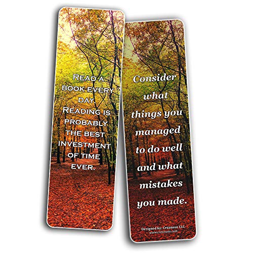 Creanoso Reading Readers Amazing Sayings Bookmarks (60-Pack) ÃƒÂ¢Ã¢â€šÂ¬Ã¢â‚¬Å“ Six Assorted Quality Bookmarker Cards Bulk Set ÃƒÂ¢Ã¢â€šÂ¬Ã¢â‚¬Å“ Premium Gift for Men & Women, Adults ÃƒÂ¢Ã¢â€šÂ¬Ã¢â‚¬Å“ Premium Gift Set