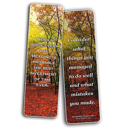 Creanoso How You Can Become a Better You Bookmarks (30-Pack) Ã¢â‚¬â€œ Stocking Stuffers Gift for Men & Women, Teens - Rewards Gifts Ã¢â‚¬â€œ Awesome Bookmark Collection Ã¢â‚¬â€œ Bulk Set Pack
