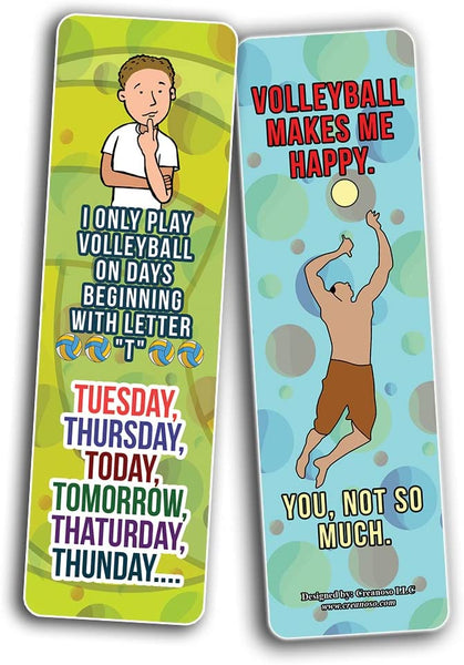 Funny Funny Volleyball Bookmarks (10-Sets X 6 Cards)