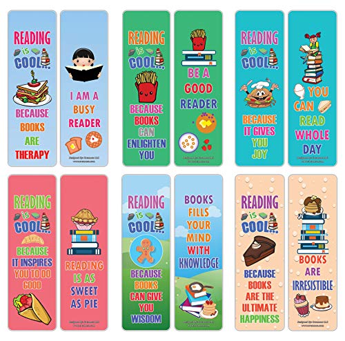Creanoso Cool Reading Bookmarks Ã¢â‚¬â€œ Various Foods Theme (30-Pack) Ã¢â‚¬â€œ Stocking Stuffers Gift for Boys & Girls, Teens Ã¢â‚¬â€œ Book Reading Rewards Gifts Incentive Ã¢â‚¬â€œ Great Giveaways for Children Ã¢â‚¬â€œ Page Clippers