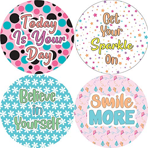 Creanoso Affirmation Stickers - Confetti Words to Inspire (10-Sheet) - Classroom Reward Incentives for Students - Stocking Stuffers Party Favors & Giveaways for Children, Teens & Adults