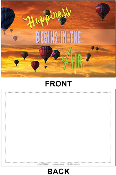 Creanoso Inspirational Sayings Air Travel Postcards (60-Pack) - Great Premium Greeting Card Giveaways for Travelers Ã¢â‚¬â€œ Card Stock for Tourists, Adult Men & Women, Teens - Assorted Set Collection