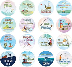 Creanoso Funny Fishing Life Quotes Stickers (10 Sets X 16 Designs) â€“ Sticker Card Giveaways for Kids â€“ Awesome Stocking Stuffers Gifts for Boys & Girls â€“ Classroom Home Rewards Enticements