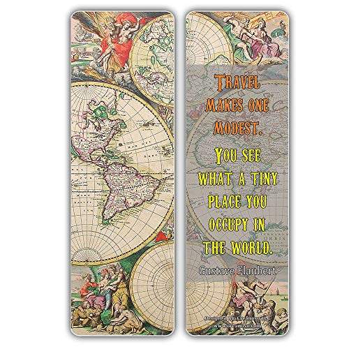 Creanoso Vintage Map Bookmarks Series 2 (30-Pack) Ã¢â‚¬â€œ Stocking Stuffers Gift for Men, Women, Adult, Teens, Boys & Girls Ã¢â‚¬â€œ Party Favors Supplies Ã¢â‚¬â€œ Rewards Gifts