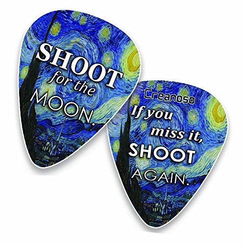 Guitar Picks (12-Pack) - Inspirational Dream Big Quotes Cool Gifts for Men Him Boyfriend husband Her wife Girls- Valentines day, Anniversary, Birthday Christmas Stocking Stuffers
