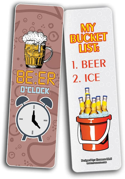 Funny Alcohol Bookmarks (10-Sets X 6 Cards)