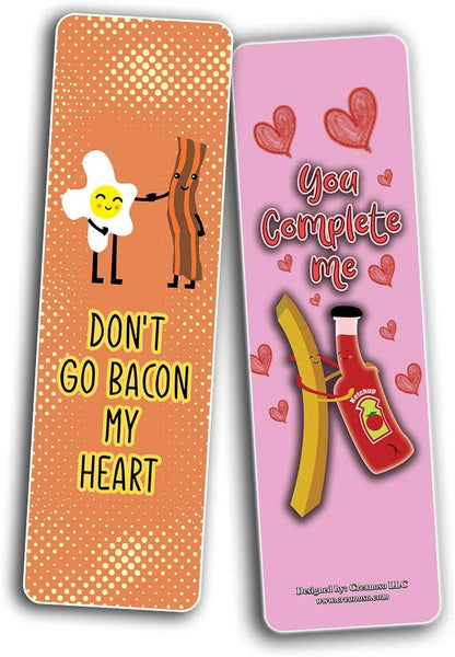 Funny Puns for Couples Bookmarks (30-Pack) - Classroom Reward Incentives for Students and Children - Stocking Stuffers Party Favors & Giveaways for Teens & Adults