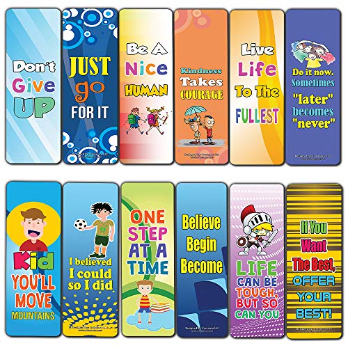 Creanoso Motivational Encouragement Bookmarks for Kids (30-Pack) - Stocking Stuffers Gift Ideas for BookwormÃ¢â‚¬â€œ Book Reading Supplies Ã¢â‚¬â€œ Cool Giveaways for Boys and Girls Ã¢â‚¬â€œ Great Book Page Clippers