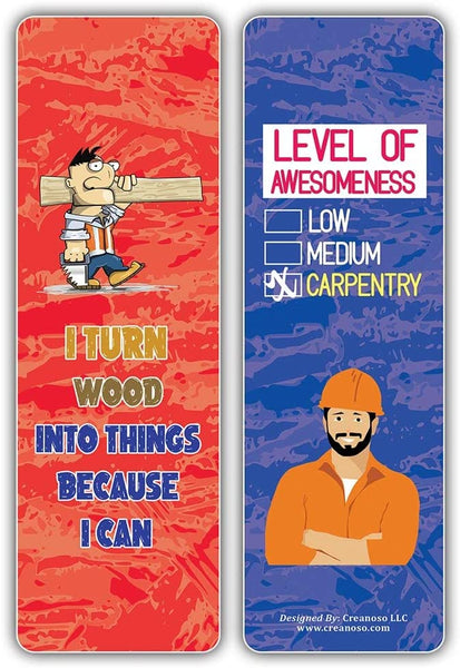 Creanoso I am a Builder Bookmarks (10-Sets X 6 Cards) â€“ Daily Inspirational Card Set â€“ Interesting Book Page Clippers â€“ Great Gifts for Adults and Teens