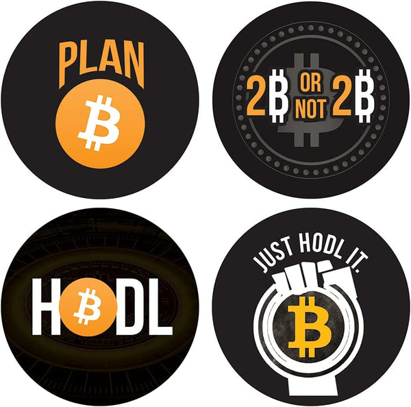 Bitcoin Stickers Collection Set (5 Sets X 16 Designs)