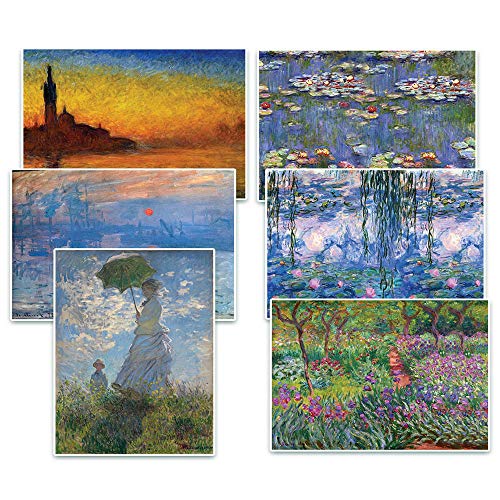 Creanoso Claude Monet Famous Paintings Posters (24-Pack) Ã¢â‚¬â€œ Unique Office Home Wall Art Decal DÃƒÂ©cor for Office Workers Employees Teachers Painters Men Women Ã¢â‚¬â€œ Great Giveaways for Artists