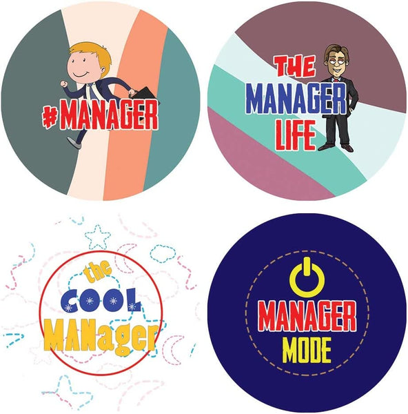 Creanoso I am a Manager Stickers (10 Sets X 16 Designs)â€“ Sticker Card Giveaways for Kids â€“ Awesome Stocking Stuffers Gifts for Boys & Girls â€“ Classroom Home Rewards Enticements