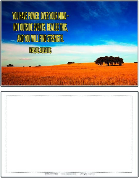 Creanoso Inspirational Quotes Stay Strong Theme Postcards (60 Pack)- Positive Affirmation Sayings Cards - Encouragement Gifts - for Men Women Adults Teens Kids Entrepreneur Family Friends
