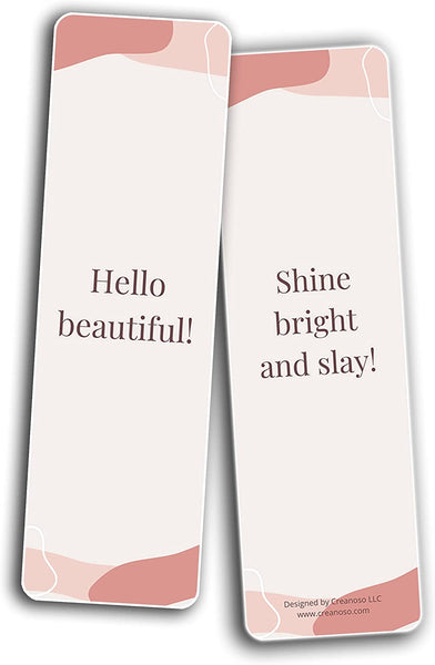 Creanoso Daily Inspirational Greetings Bookmarks (2-Sets X 6 Cards) â€“ Daily Inspirational Card Set â€“ Interesting Book Page Clippers â€“ Great Gifts for Adults and Teens