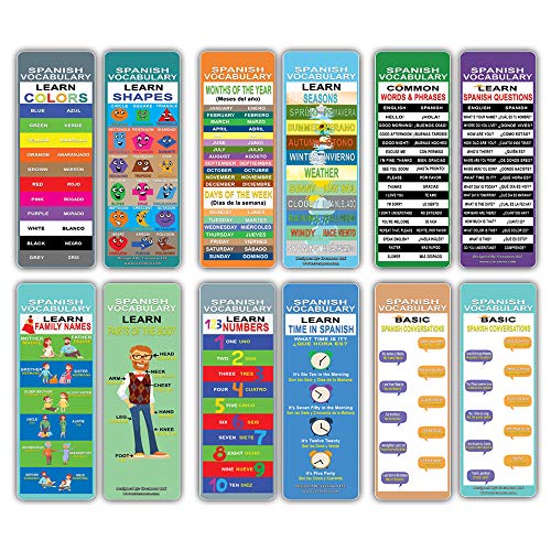 Creanoso Funny Spanish Jokes Bookmarks (60-Pack) - Premium Quality Gift Ideas for Children, Teens, & Adults for All Occasions - Stocking Stuffers Party Favor & Giveaways