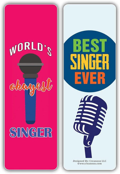Creanoso I am a Singer Bookmarks (5-Sets X 6 Cards) â€“ Daily Inspirational Card Set â€“ Interesting Book Page Clippers â€“ Great Gifts for Adults and Teens