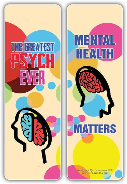 Creanoso I am a Psychologist Bookmarks (5-Sets X 6 Cards) â€“ Daily Inspirational Card Set â€“ Interesting Book Page Clippers â€“ Great Gifts for Adults and Teens