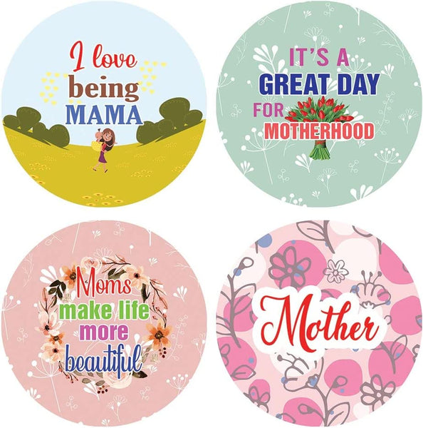 Creanoso I Am A Caring Mother Stickers (5 Sets X 16 Designs) â€“ Sticker Card Giveaways for Mothers â€“ Awesome Stocking Stuffers Gifts for Mothers and Expectant Mothers