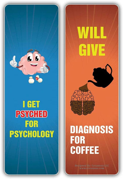 Creanoso I am a Psychologist Bookmarks (5-Sets X 6 Cards) â€“ Daily Inspirational Card Set â€“ Interesting Book Page Clippers â€“ Great Gifts for Adults and Teens