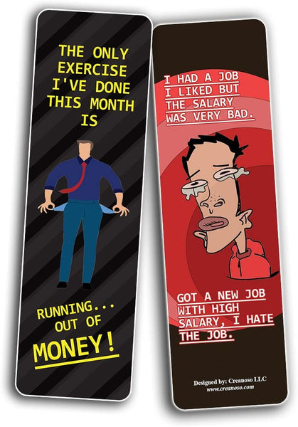 Funny Salary Quotes Bookmarks (5-Sets X 6 Cards)