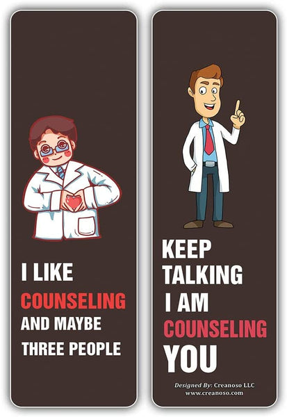 Creanoso I am a Counselor Bookmarks (2-Sets X 6 Cards) â€“ Daily Inspirational Card Set â€“ Interesting Book Page Clippers â€“ Great Gifts for Adults and Teens
