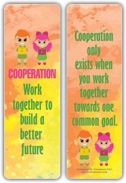 Creanoso Good Values Bookmarks for Kids Series 2 Bulk Pack (60-Pack) â€“ Great Party Favors Card Lot Set â€“ Epic Collection Set Book Page Clippers â€“ Cool Gifts for Children, Boys, Girls â€“ Teacher Rewards
