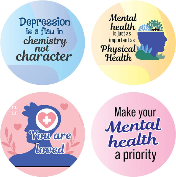 Mental Awareness Stickers (10 Sets X 16 Designs)