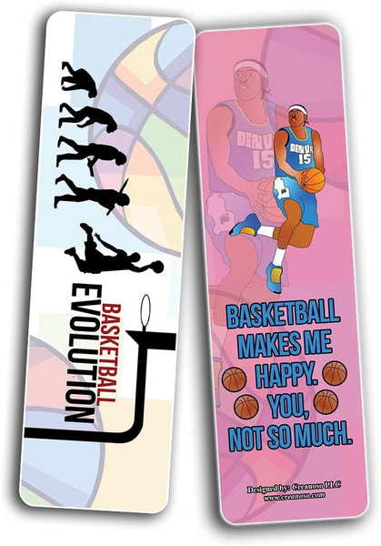 Funny Basketball Bookmarks (2-Sets X 6 Cards)