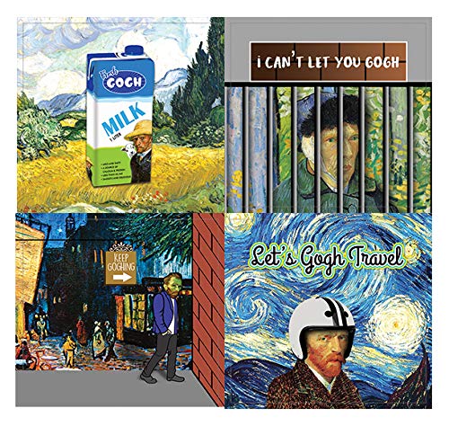 Creanoso Obsessed with Van Gogh Stickers Series 1 (10-Sheet) â€“ Total 120 pcs (10 X 12pcs) Individual Small Size 2.1 x 2. Inches , Waterproof, Unique Personalized Themes Designs, Any Flat Surface DIY Decoration Art Decal for Boys & Girls, Children, Teens
