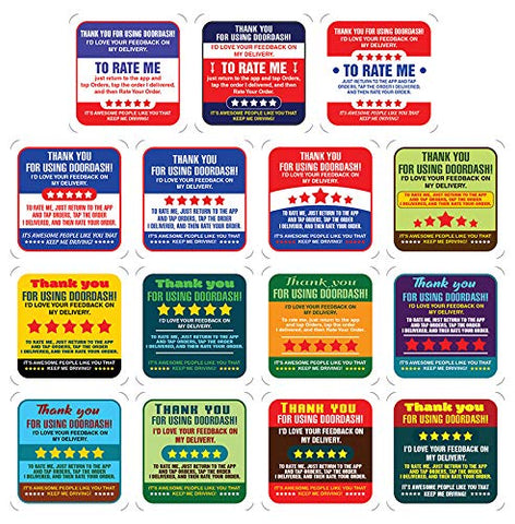 Bag Seal Delivery Stickers 2" Square 20-Sheet (300 Stickers)