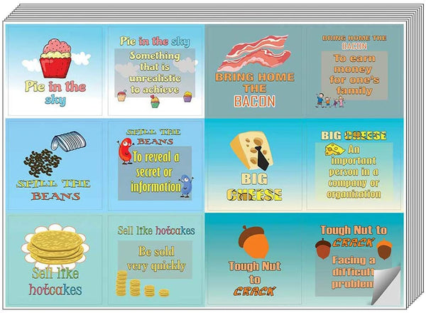 Creanoso Fruit and Veggie Funny Jokes Stickers (20-Sheet) - Awesome Stocking Stuffers Gifts for Boys & Girls, Children, Teens - Classroom and School Reward Incentives - Colorful Gift Sticky Cards